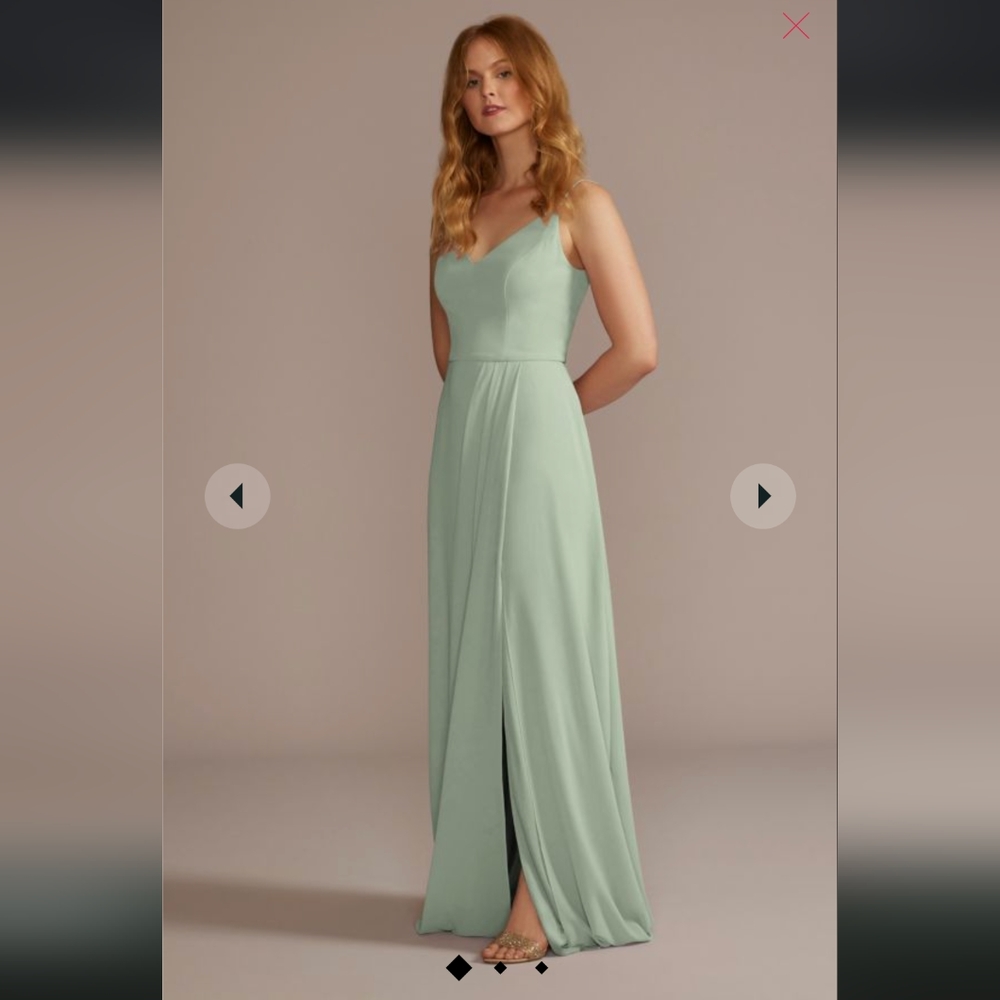 David's Bridal Chiffon Bridesmaid Dress